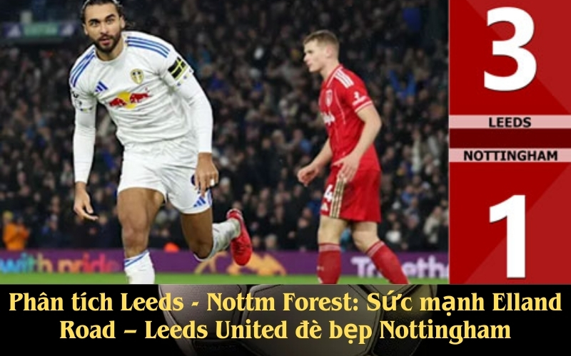 Phân tích Leeds - Nottm Forest Sức mạnh Elland Road – Leeds United đè bẹp Nottingham